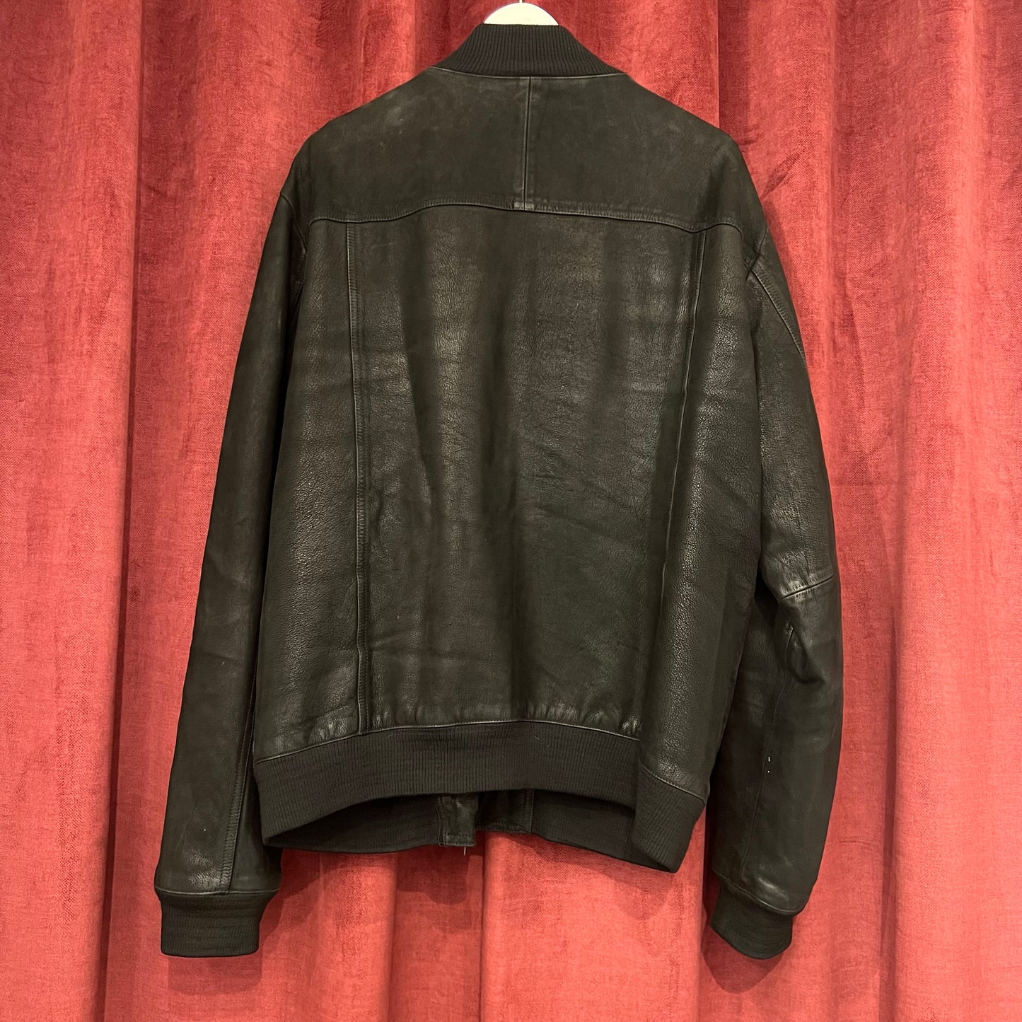 Armani black leather jacket