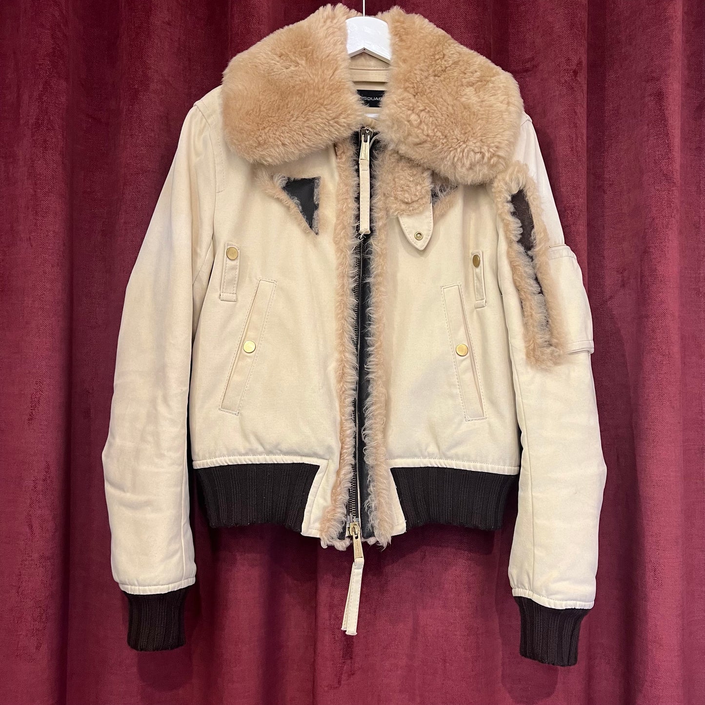 Dsquared brown shearling jacket