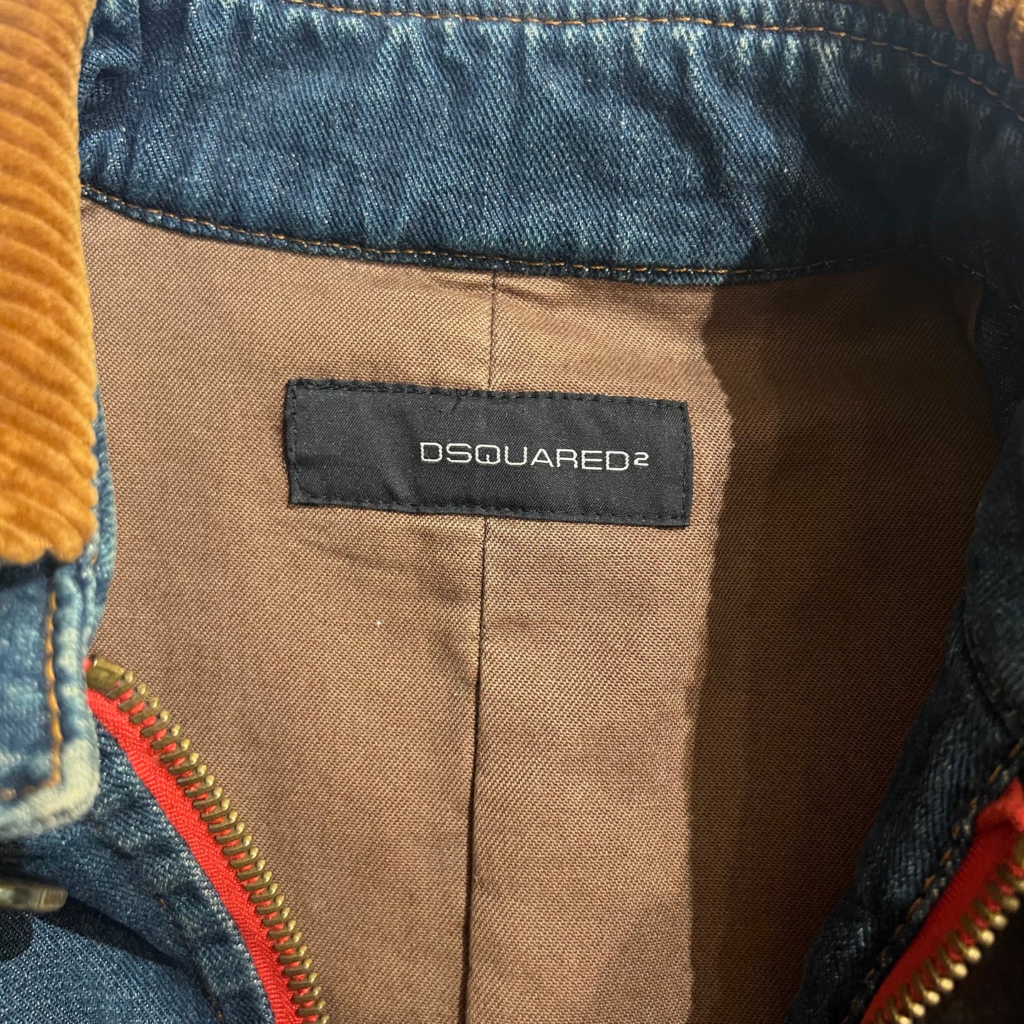 Dsquared denim shearling hybrid jacket