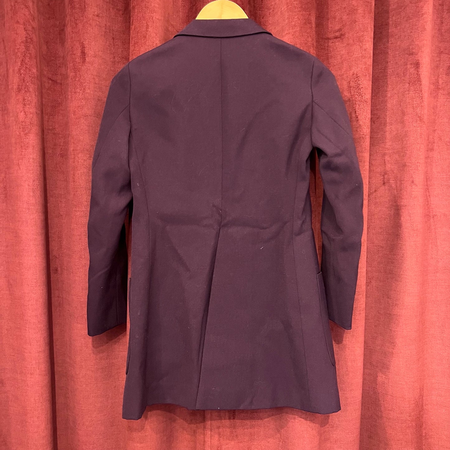 Pierre Balmain aubergine suit