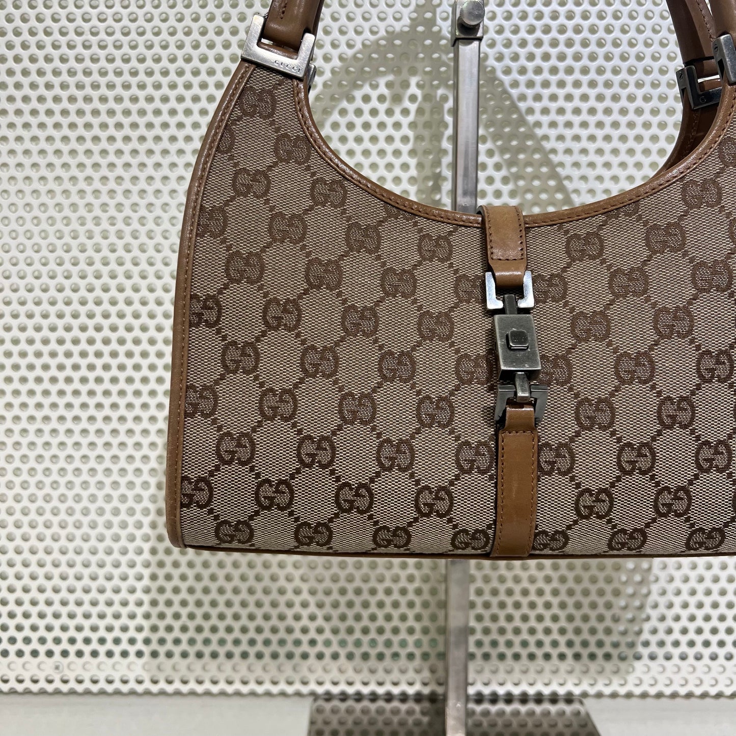 Gucci light brown monogram shoulder bag