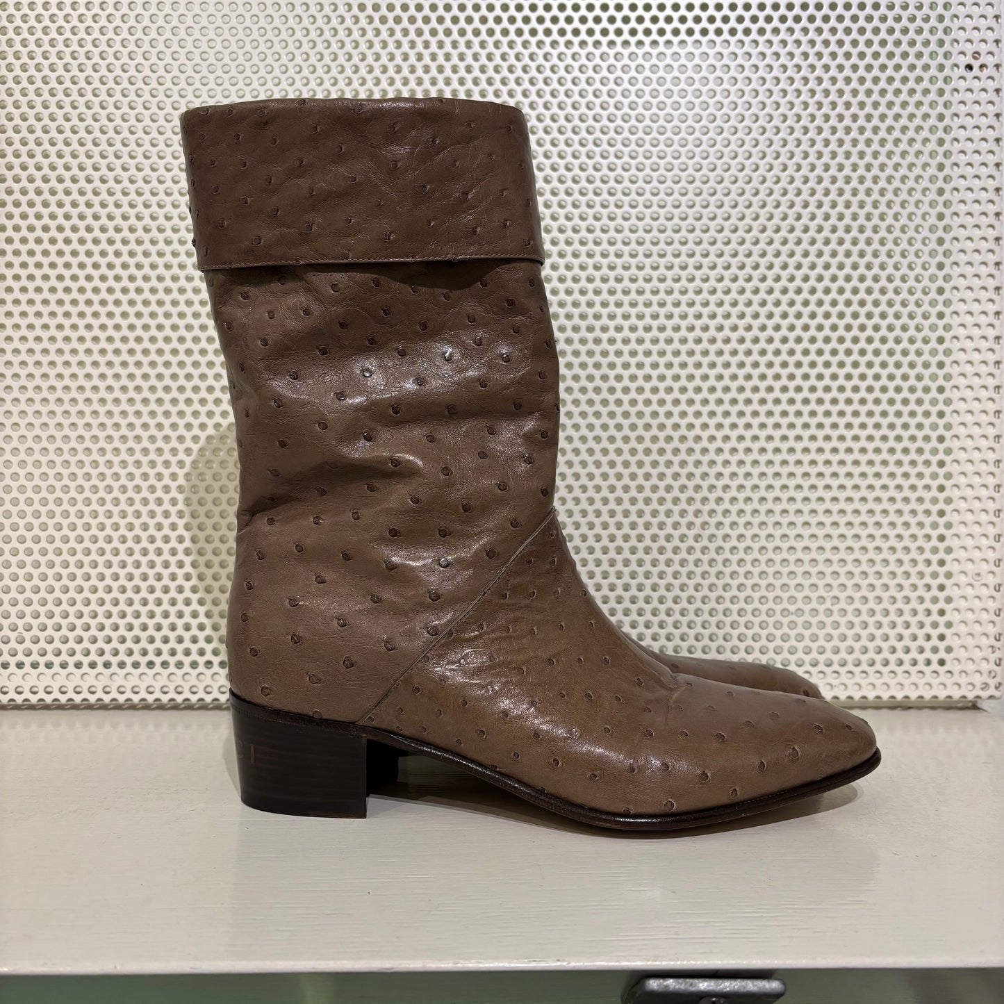 Gucci ostrich leather boots FW/23