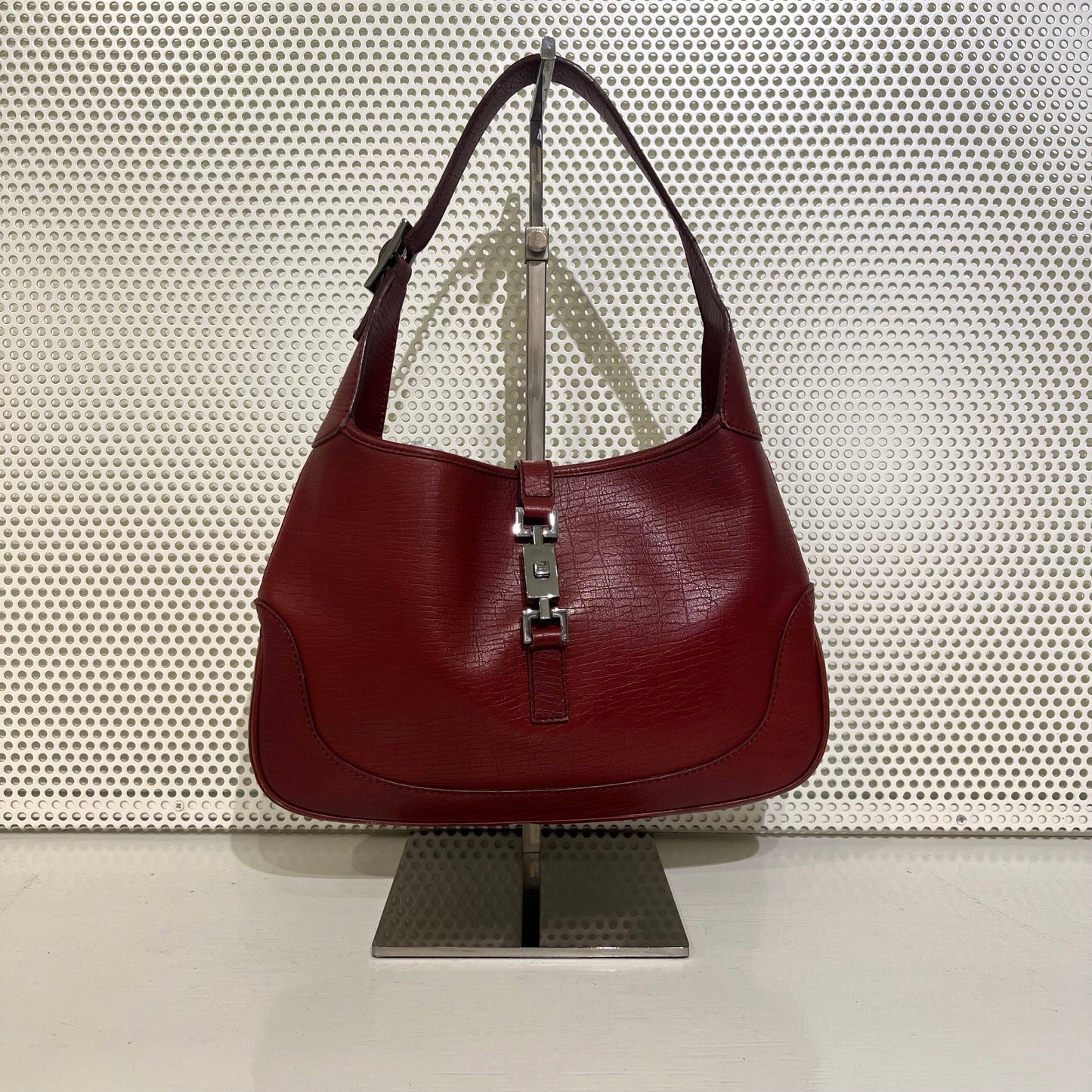 Gucci red leather jackie bag