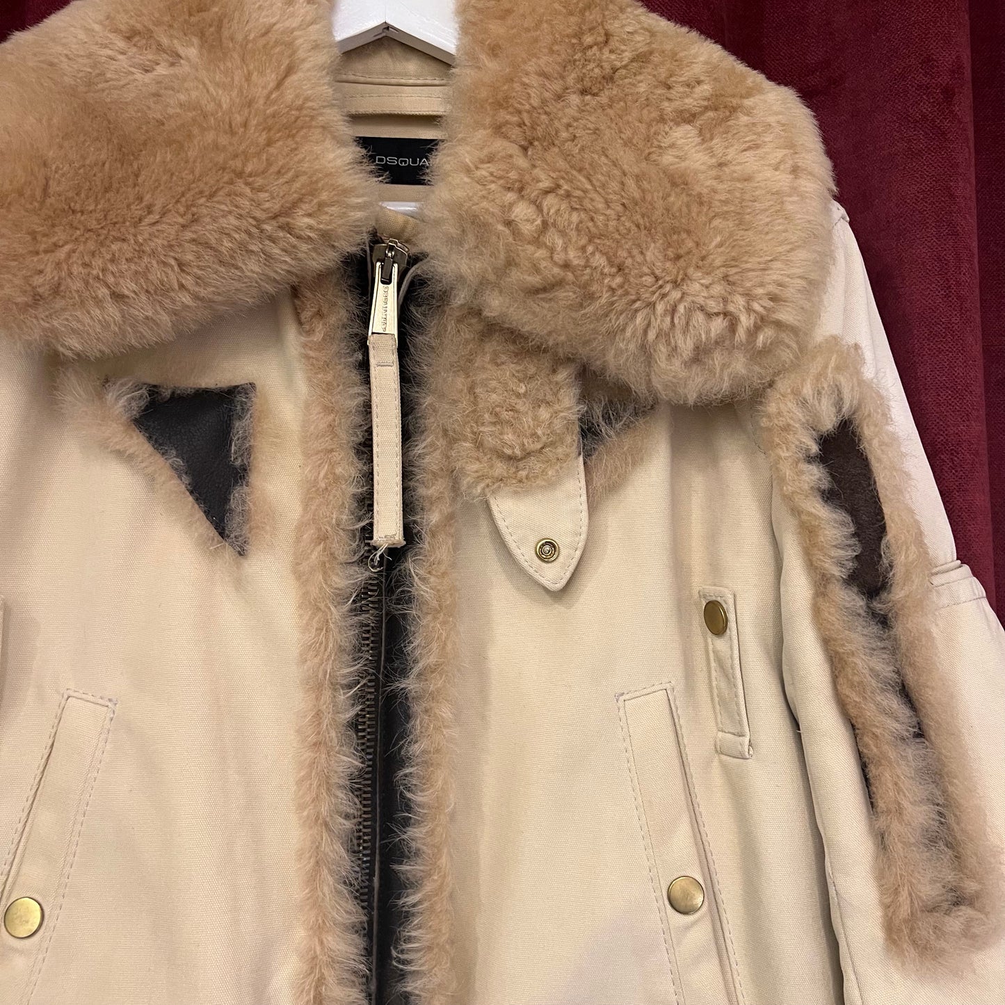 Dsquared brown shearling jacket