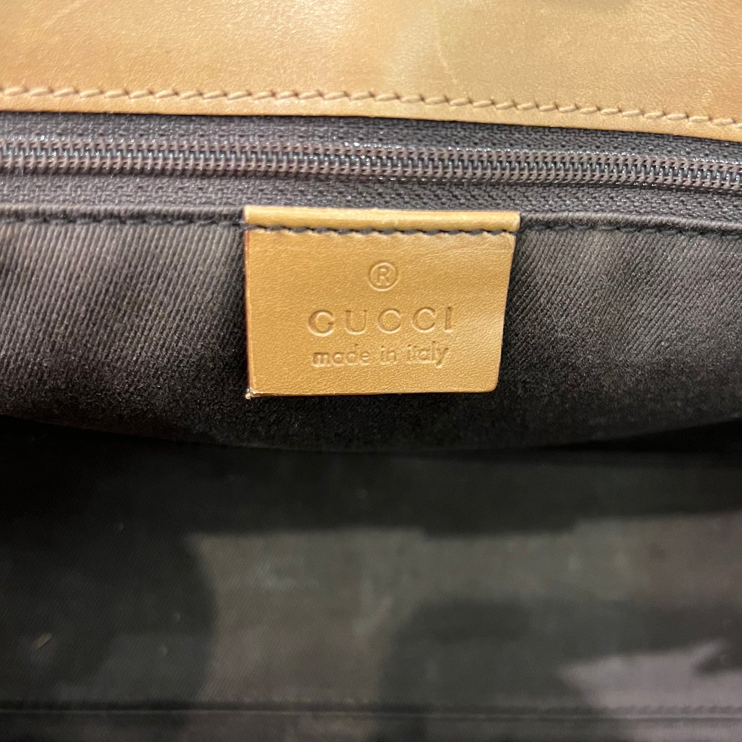 Gucci light brown monogram shoulder bag