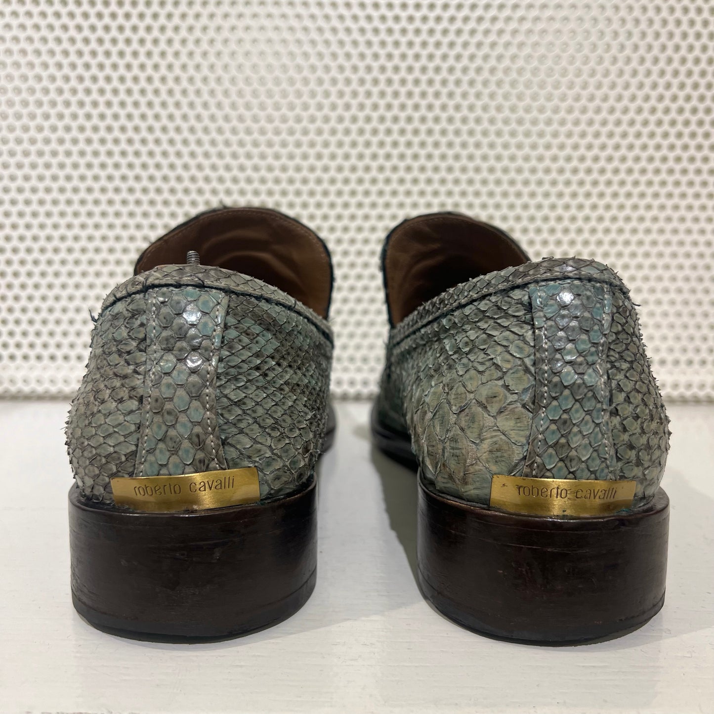 Roberto Cavalli python loafers