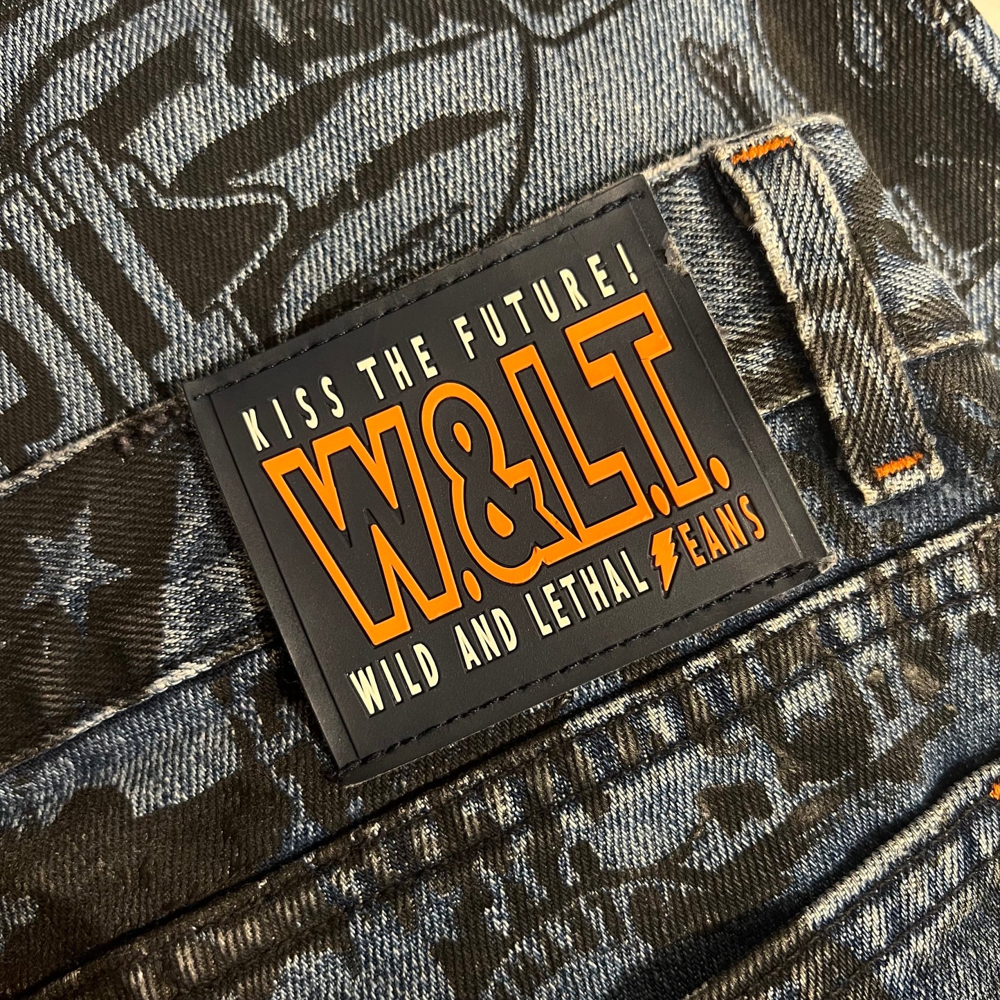 W & LT graffiti jeans