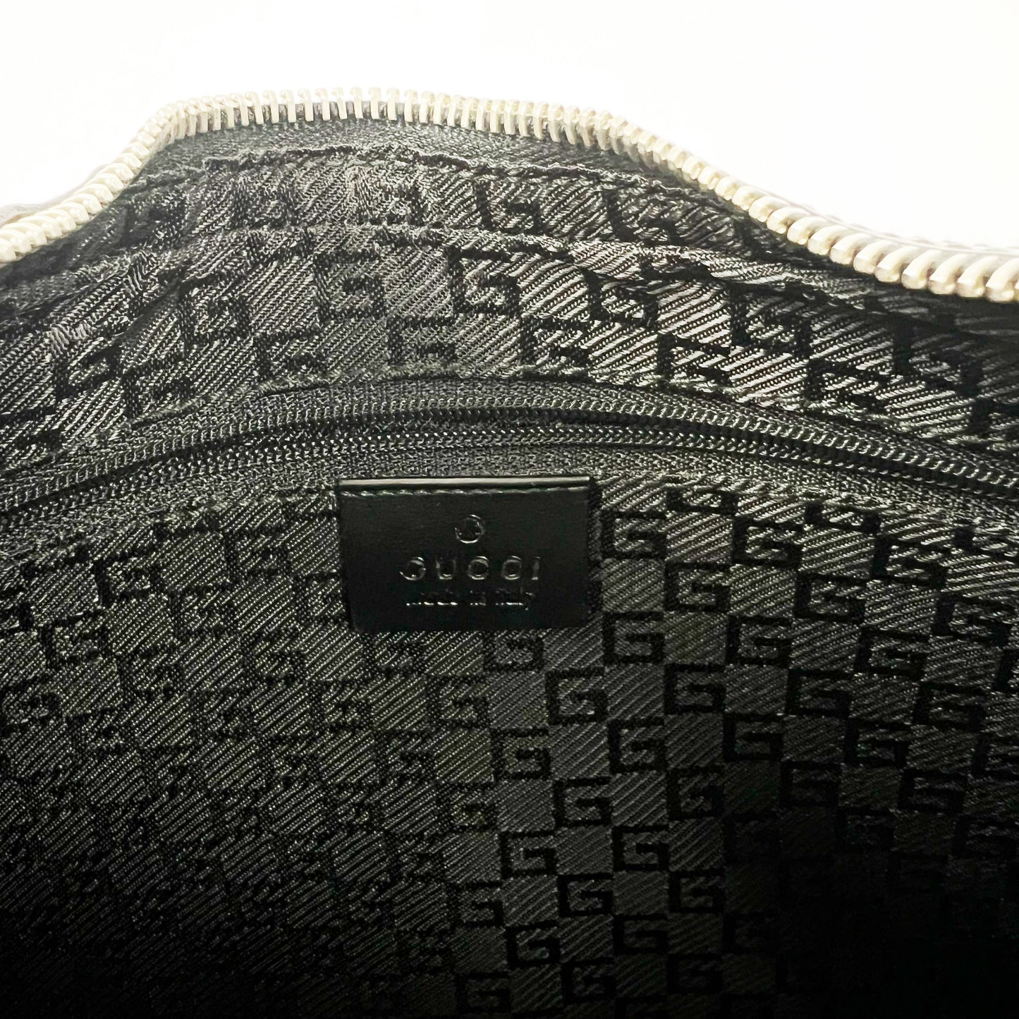 Gucci black lacquer bag