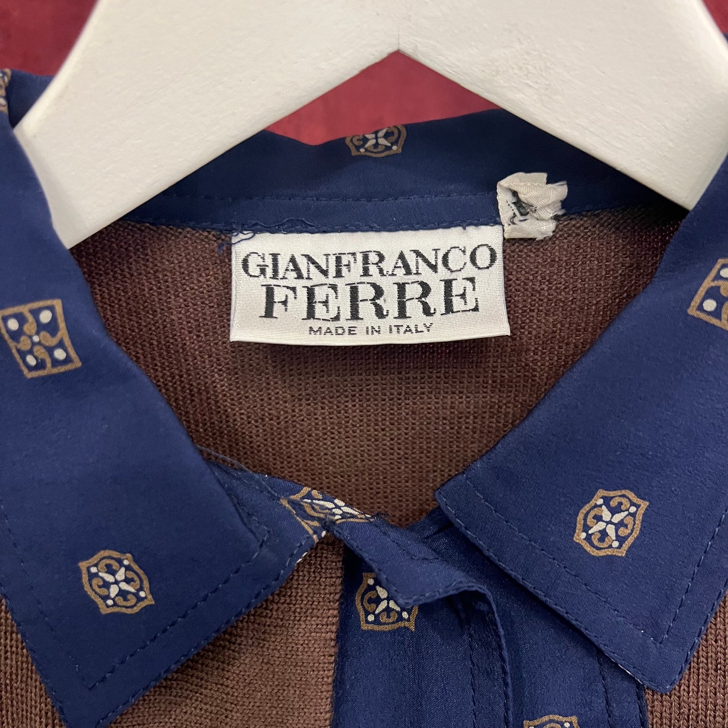 Gianfranco Ferre wool and silk polo